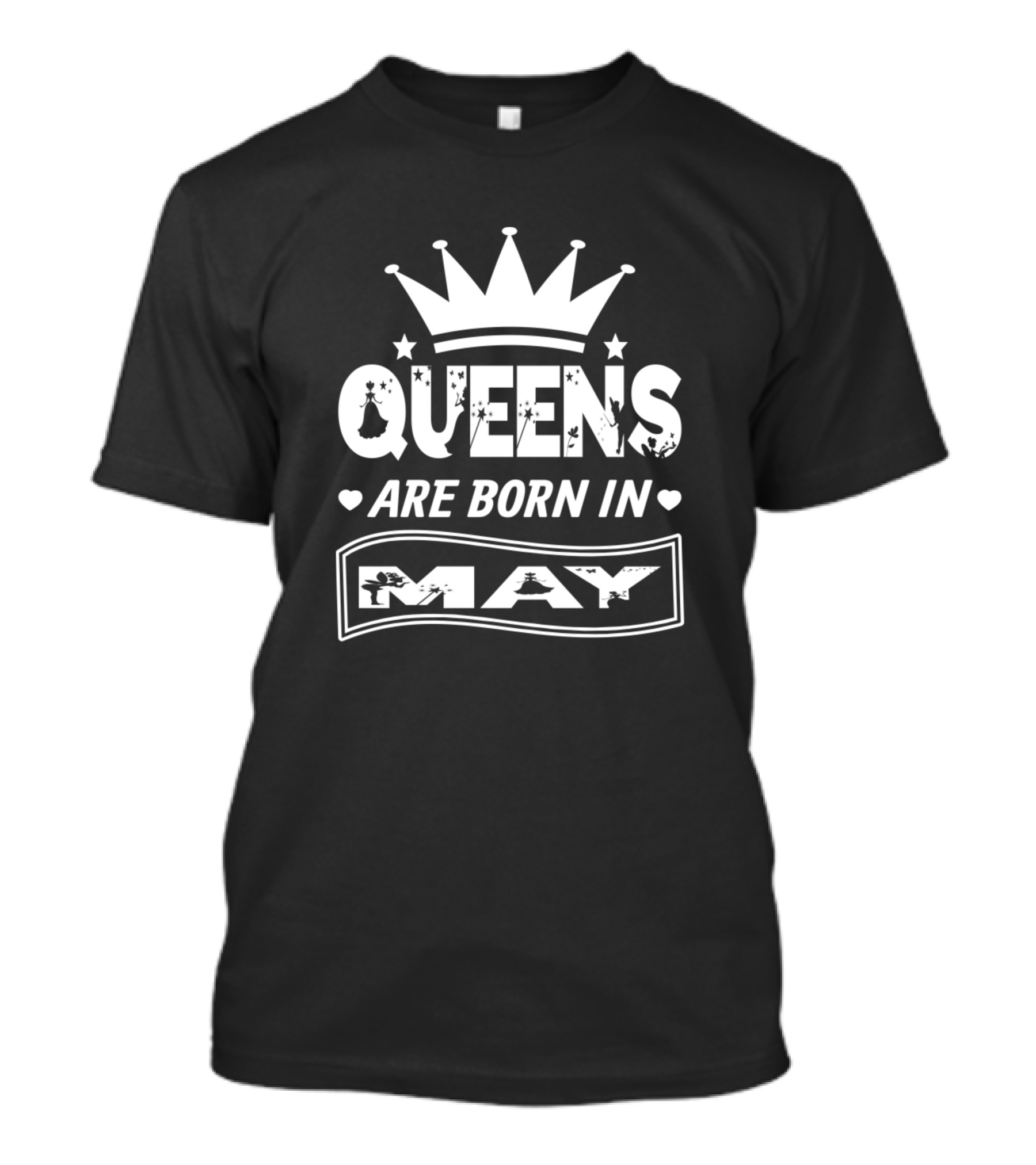 Queens Are Born In May Idea For Girls Birthday T-Shirt