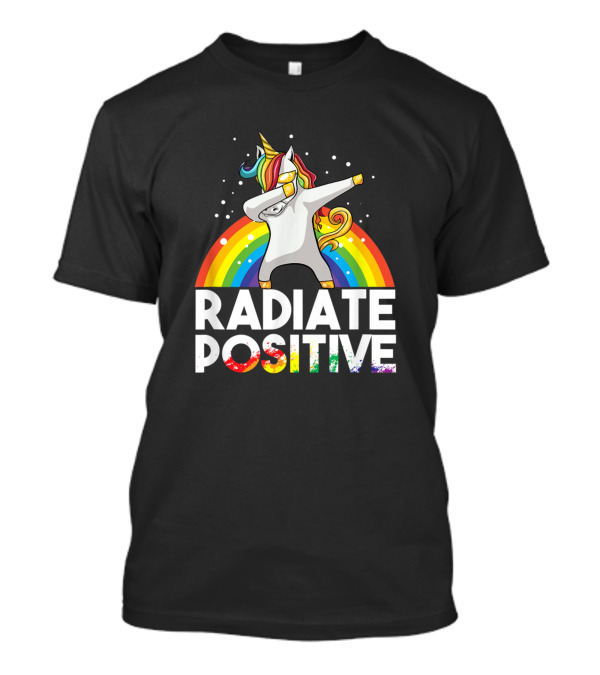 Radiate Positive Rainbow Dabbing Unicorn T-Shirt