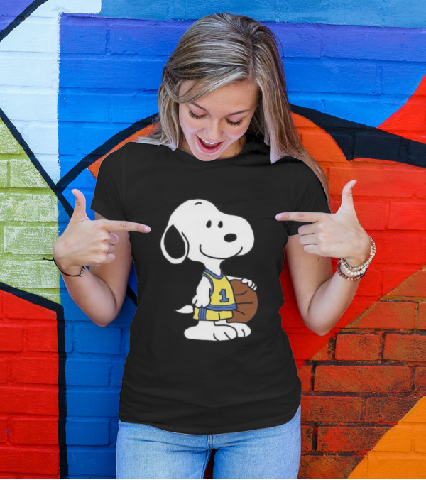 Snoopy NBA Basketball Jersey Number 1 T-Shirt