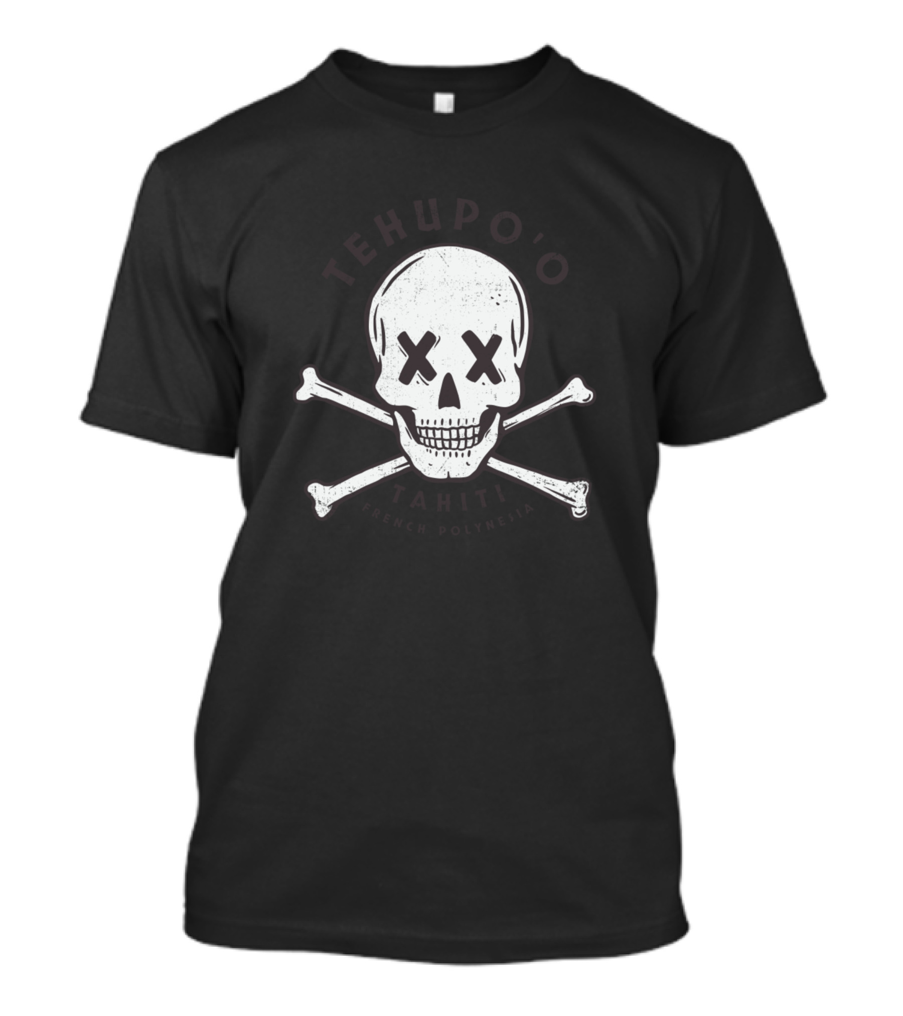 TEHUPOO TAHITI FRENCH POLYNESIA SKULL AND CROSSBONES T-Shirt