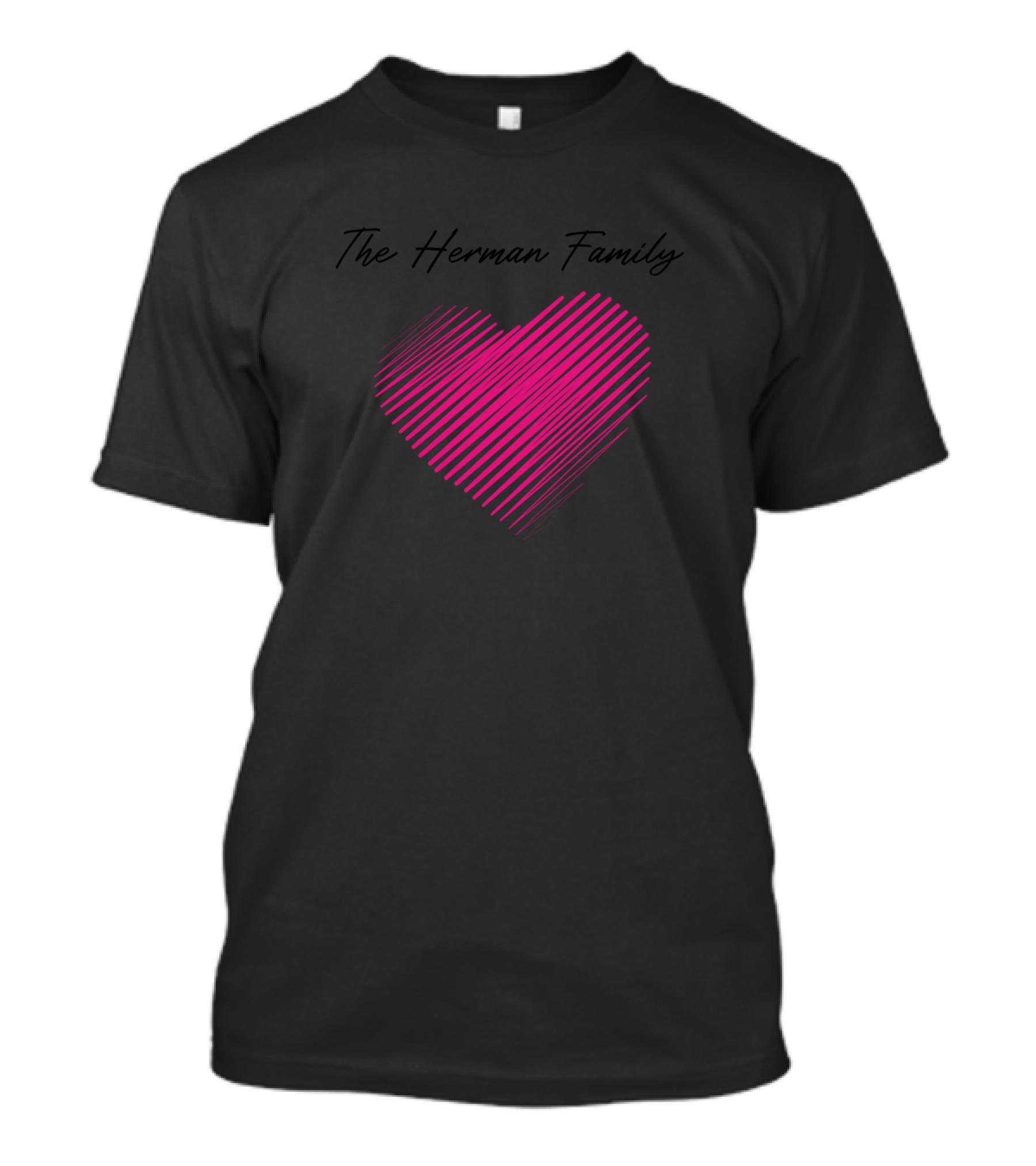 The Herman Family Heart Love My Family Name T-Shirt