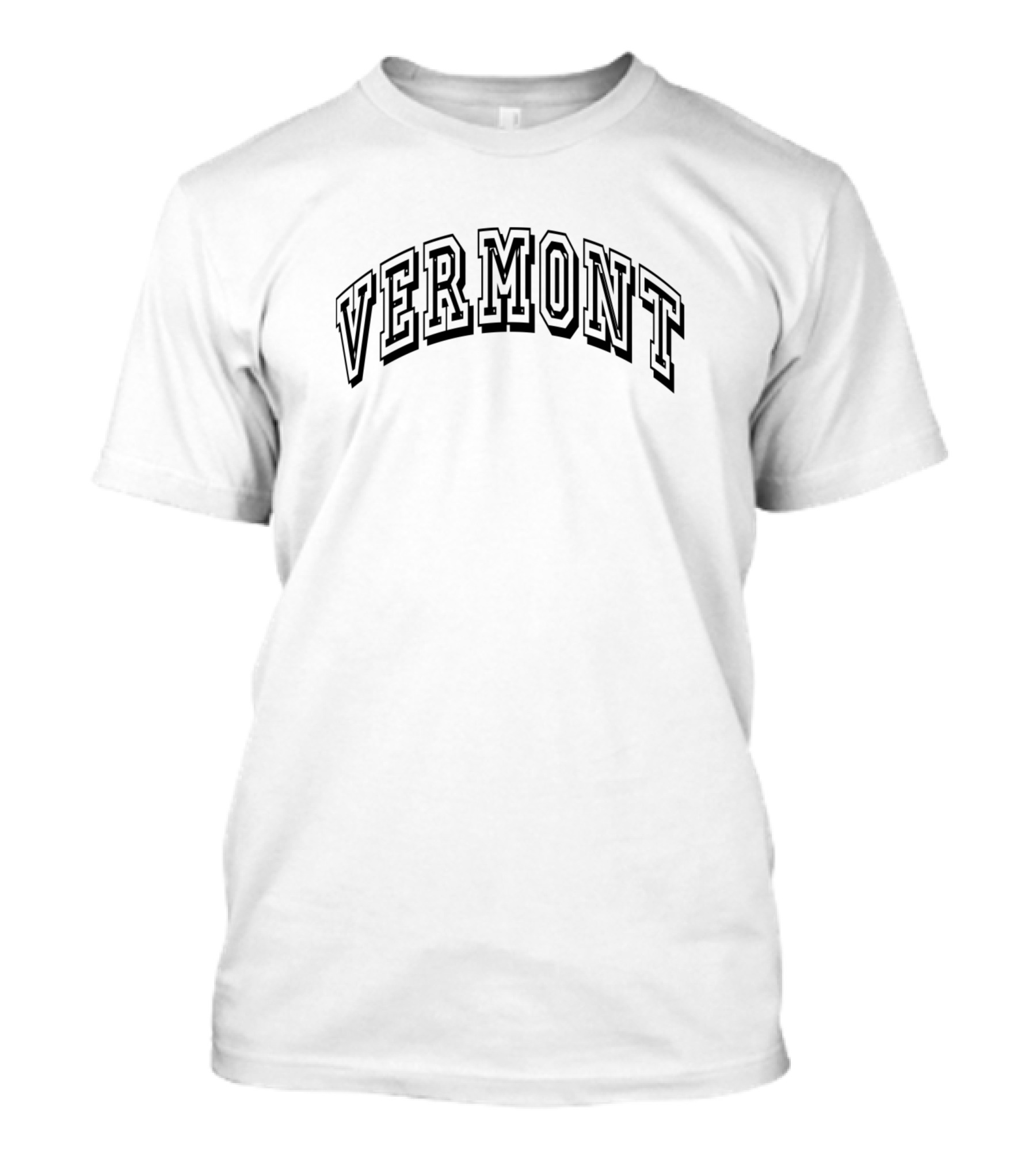 Vermont Arch Text Black T-Shirt