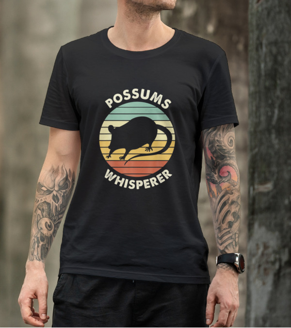 Vintage Possums Whisperer Retro Sunset T-Shirt