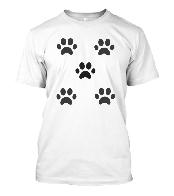 White Paws Print Cute Paw Dog Mama Dog Mom Love Paws T-Shirt