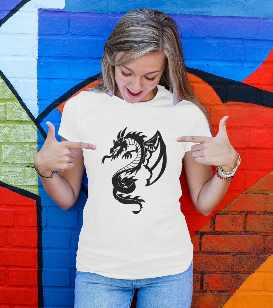 Dragon Tribal Tattoo Dark T-Shirt