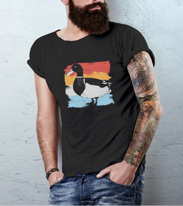Duck Duck Wild Duck Hoose Animal Dark Sunset Waterfowl T-Shirt