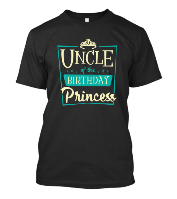 Uncle Of The Birthday Princess Crown Multicolor T-Shirt