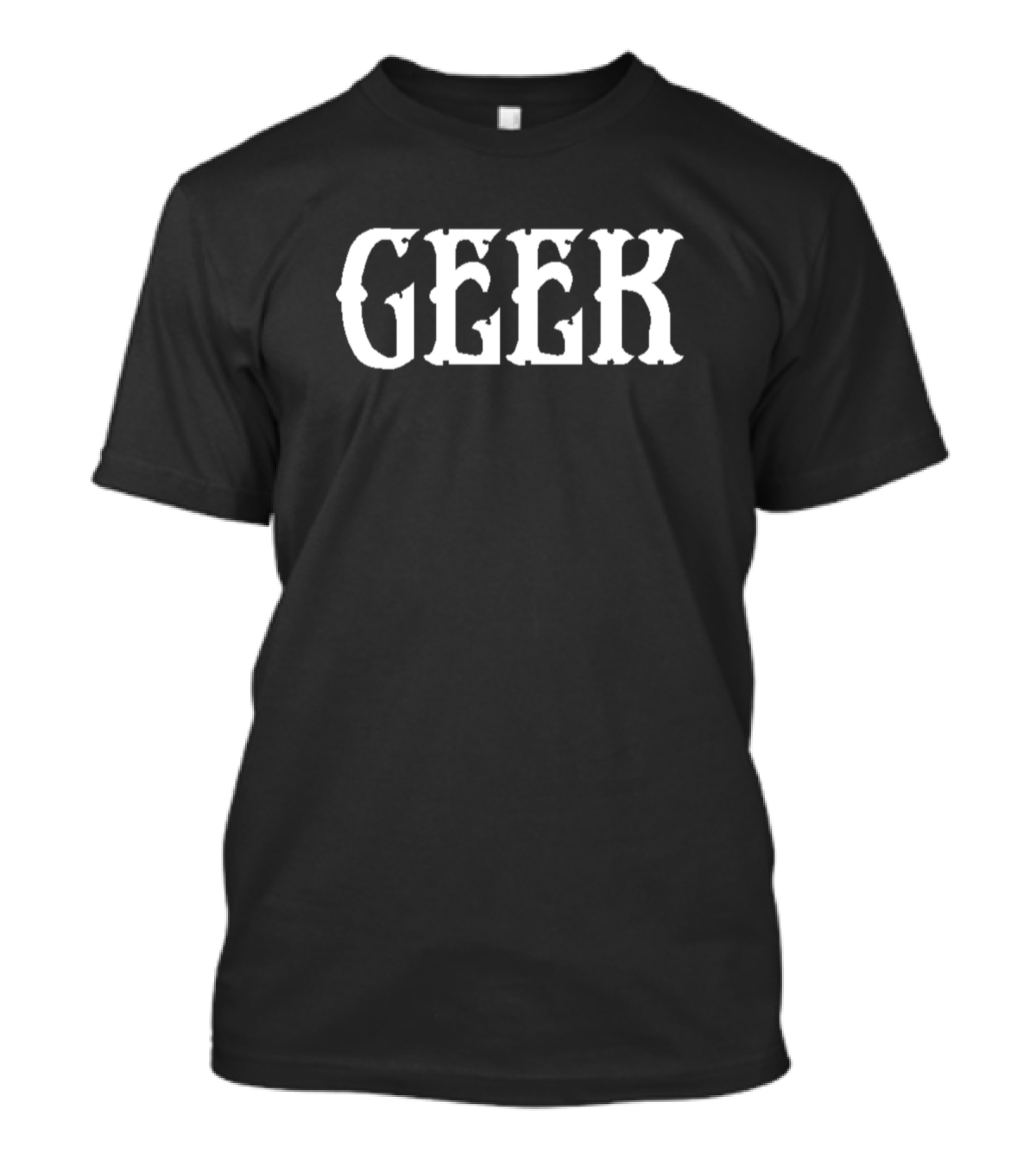 Gothic Geek Retro Block Font T-Shirt