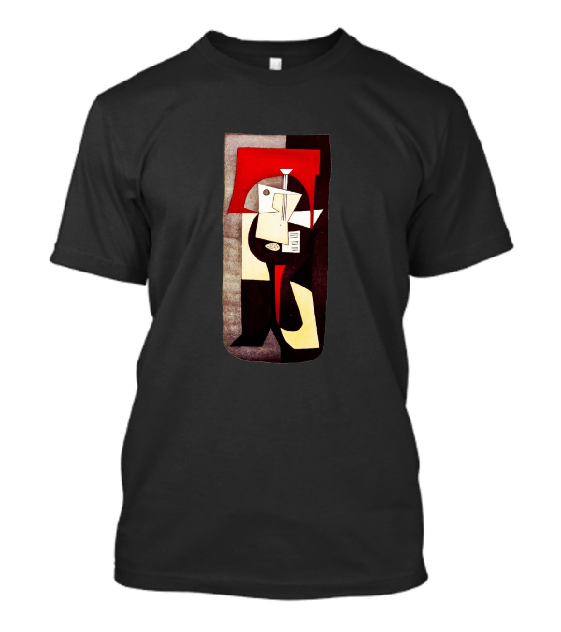 High Resolution Guitar Cubist Art Pedestal Pablo Picasso T-Shirt