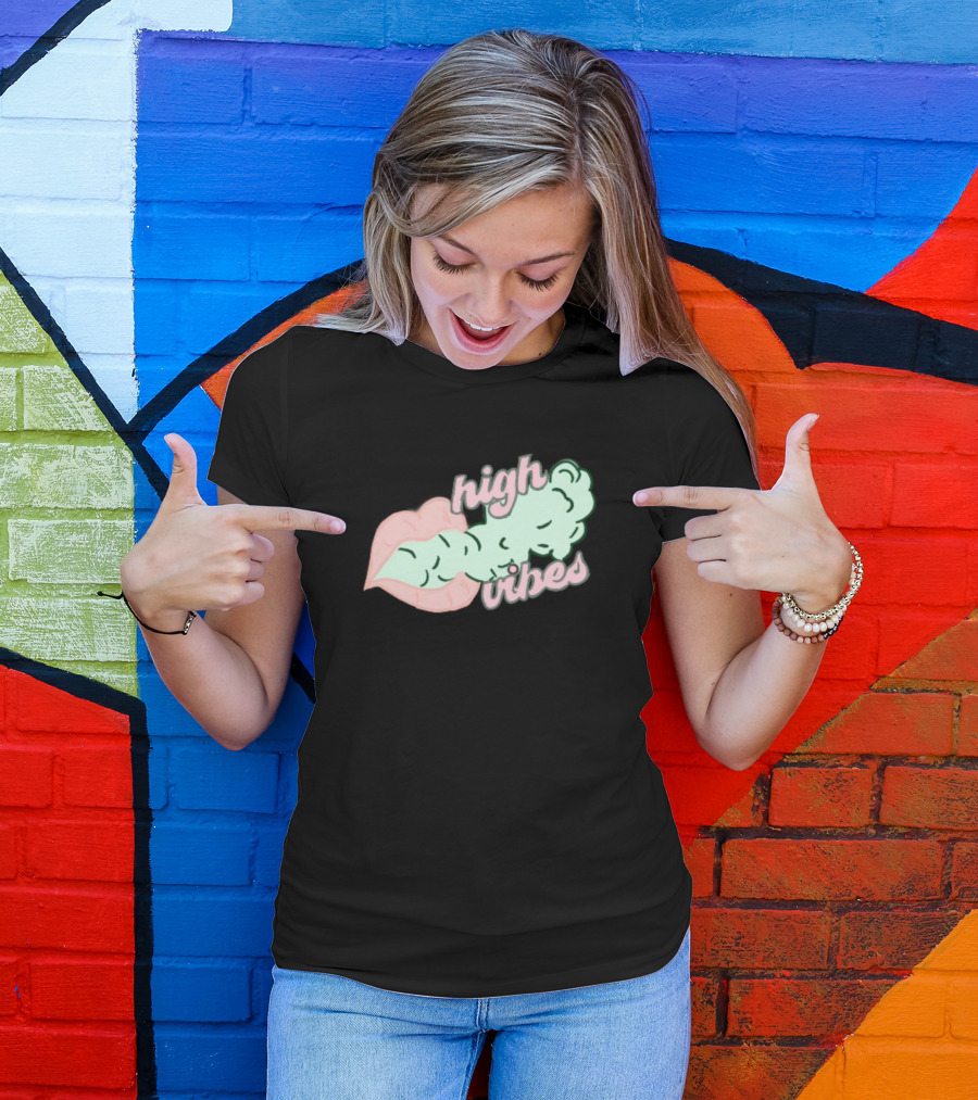 High Vibes Lips With Smoke T-Shirt