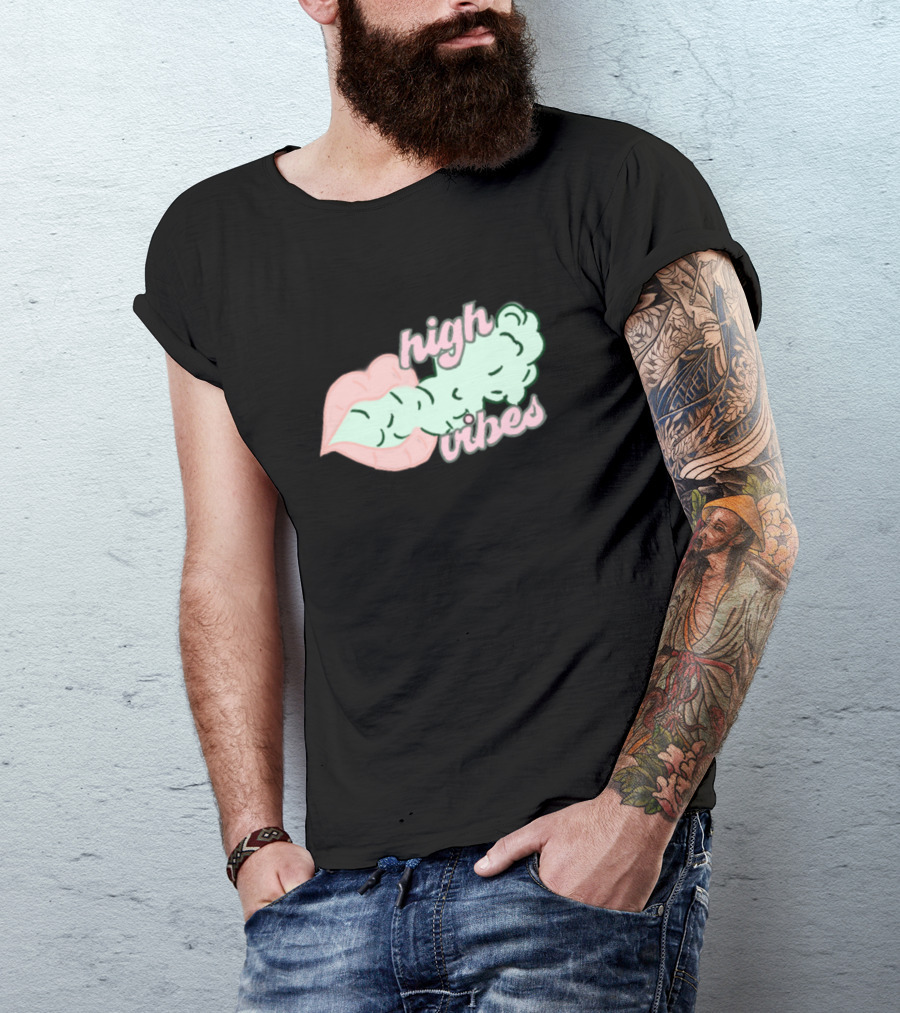 High Vibes Lips With Smoke T-Shirt