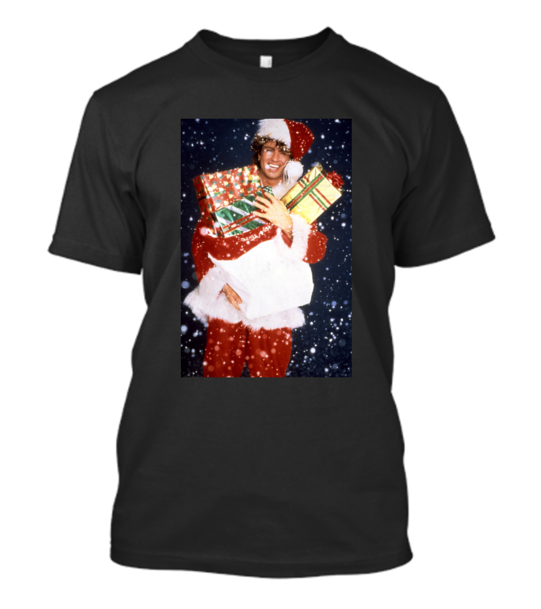 Wham Last Christmas Santa Holding Gifts T-Shirt