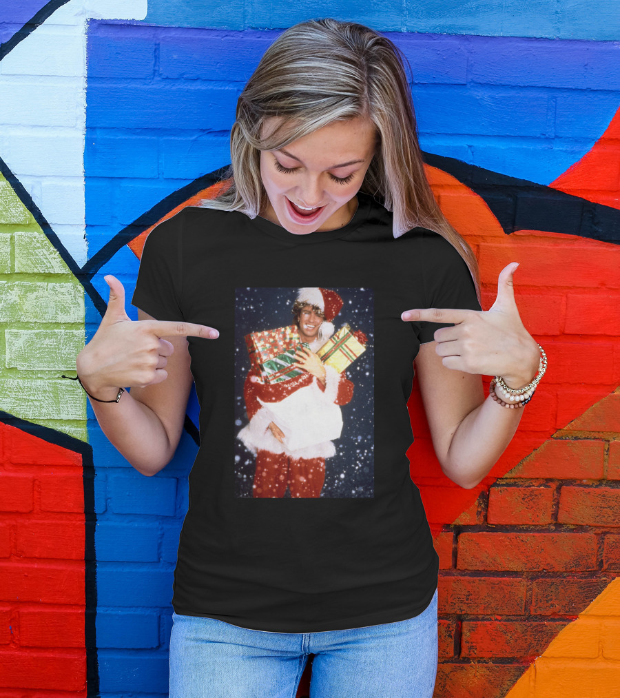 Wham Last Christmas Santa Holding Gifts T-Shirt