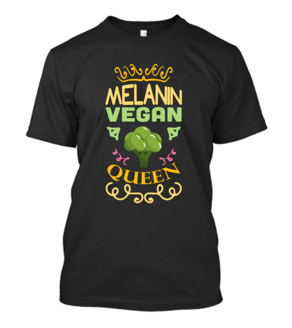 Melanin Vegan Queen Broccoli Crown Iconic Symbols T-Shirt