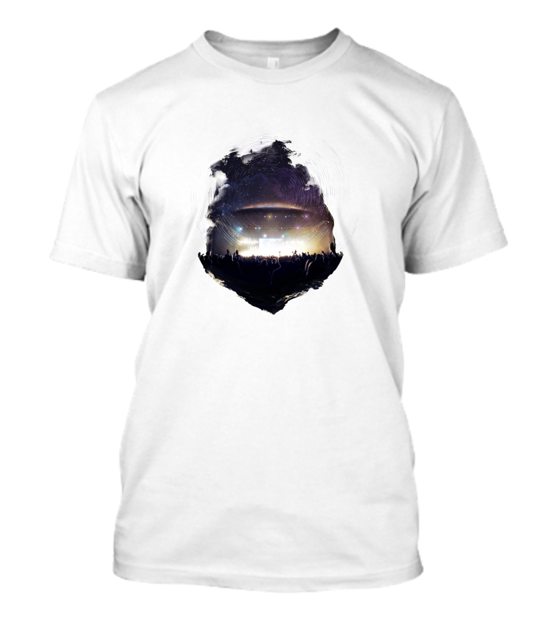 Oasis Concert Night Sky Scene T-Shirt