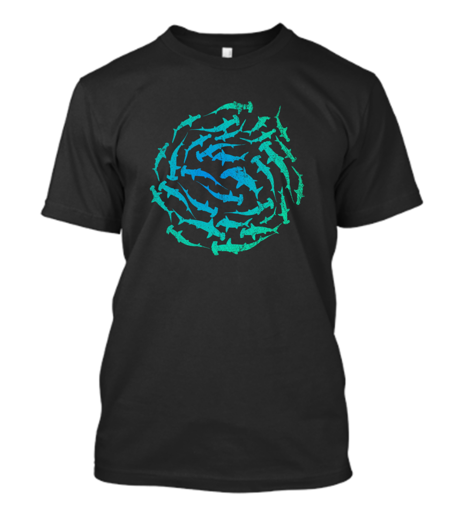 Ocean Shark Hammerhead Circle T-Shirt