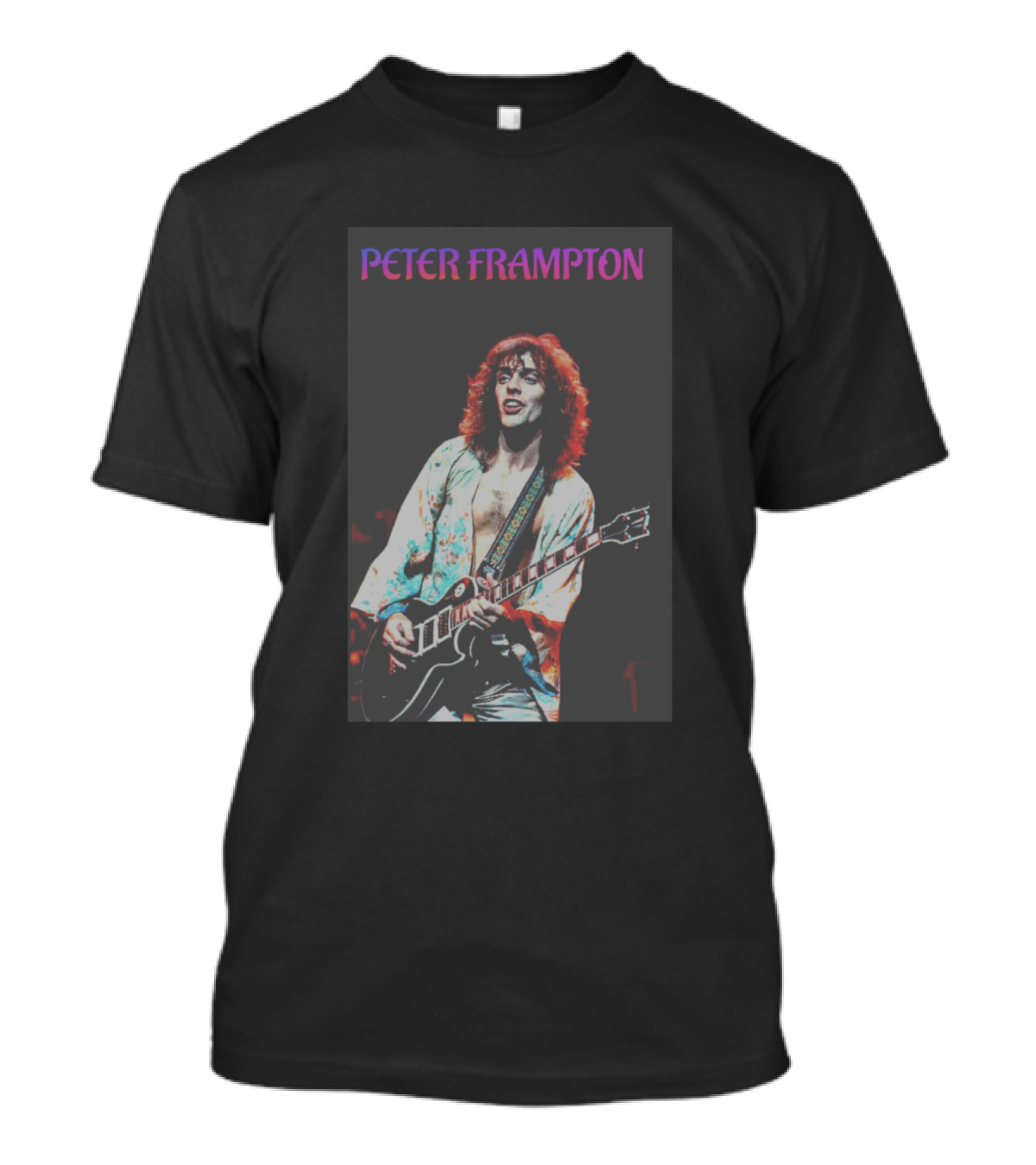 PETER FRAMPTON Vintage Style Graphic With Guitarist Visual T-Shirt