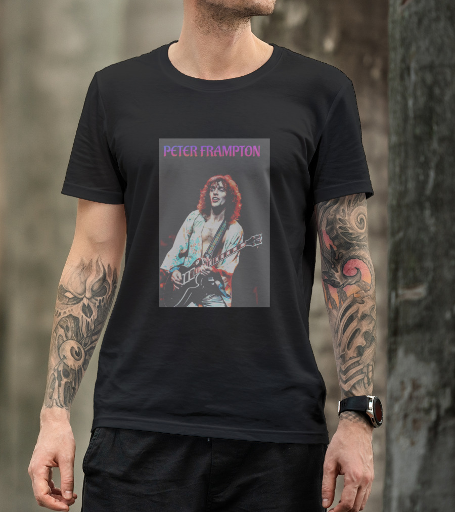 PETER FRAMPTON Vintage Style Graphic With Guitarist Visual T-Shirt