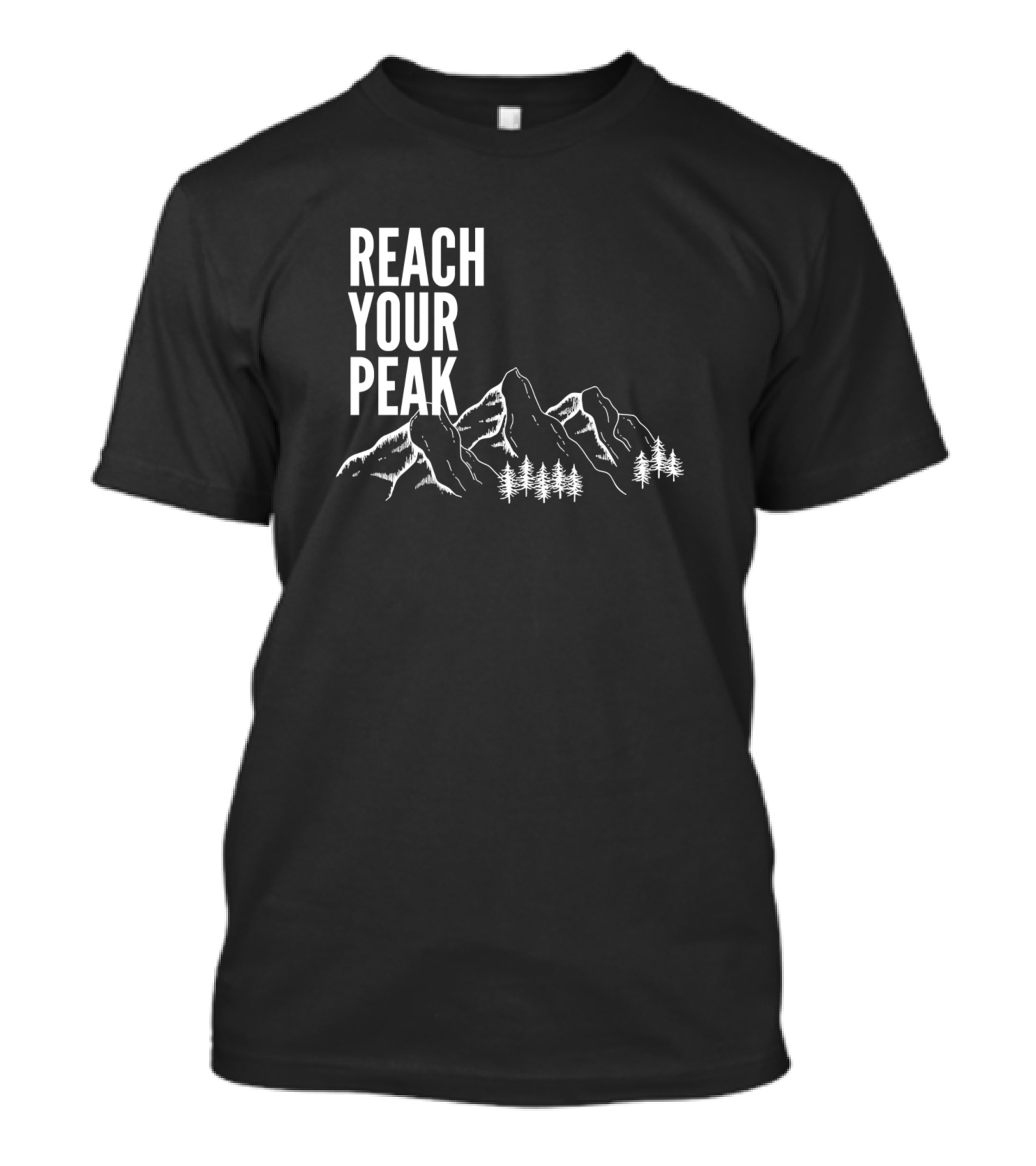 Reach Your Peak Mountain Landscape Motivation T-Shirt