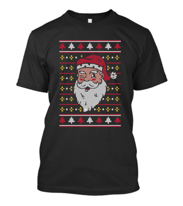 Santa Claus Christmas Knit T-Shirt