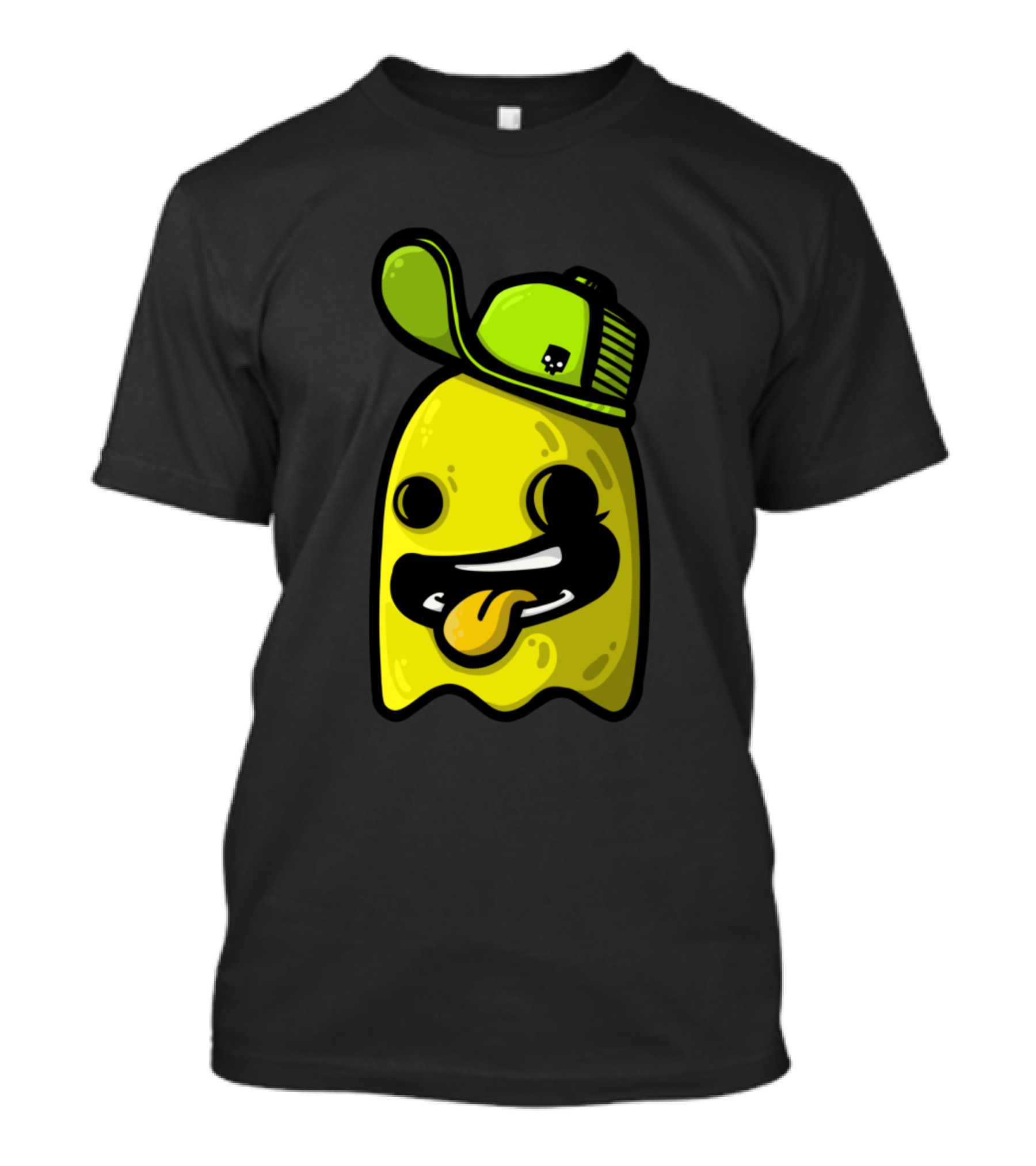 Yellow Ghost With Cap And Playful Tongue T-Shirt