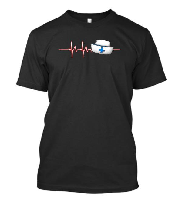 Nurse Heartbeat Nursing CNA Medical Health Check Hat T-Shirt