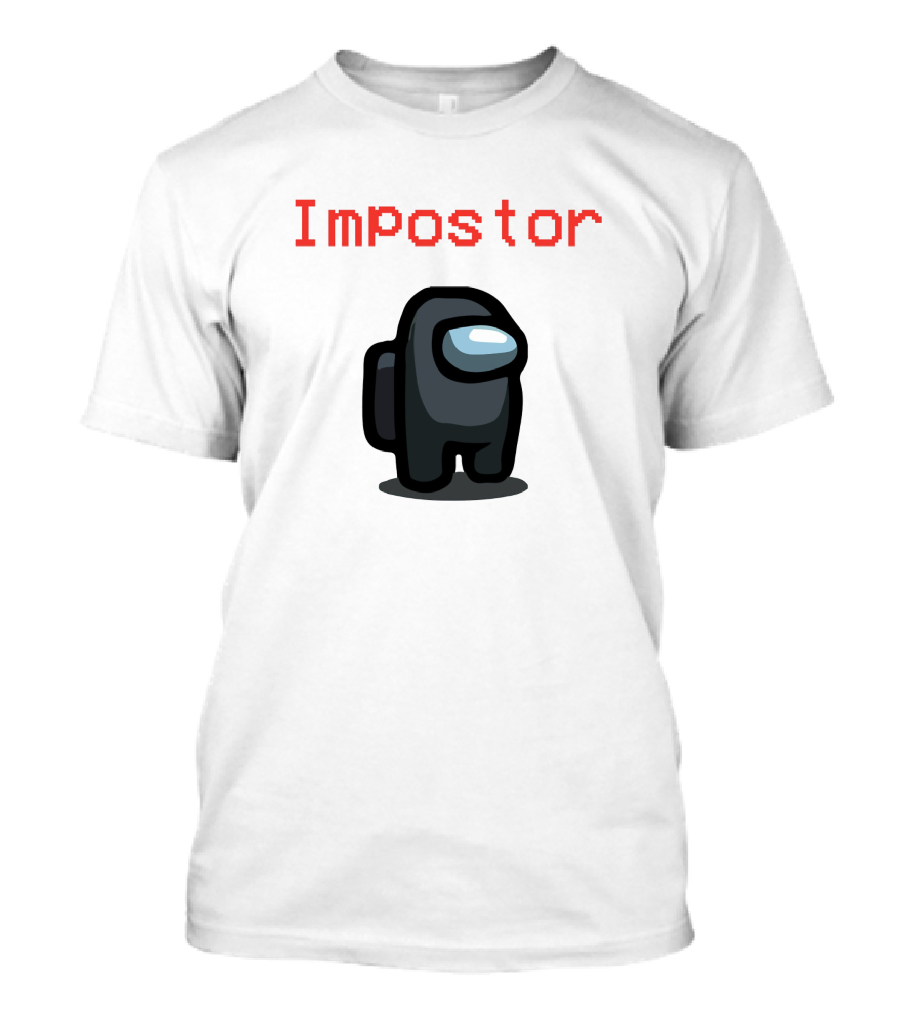 Impostor Among Us Black Character T-Shirt