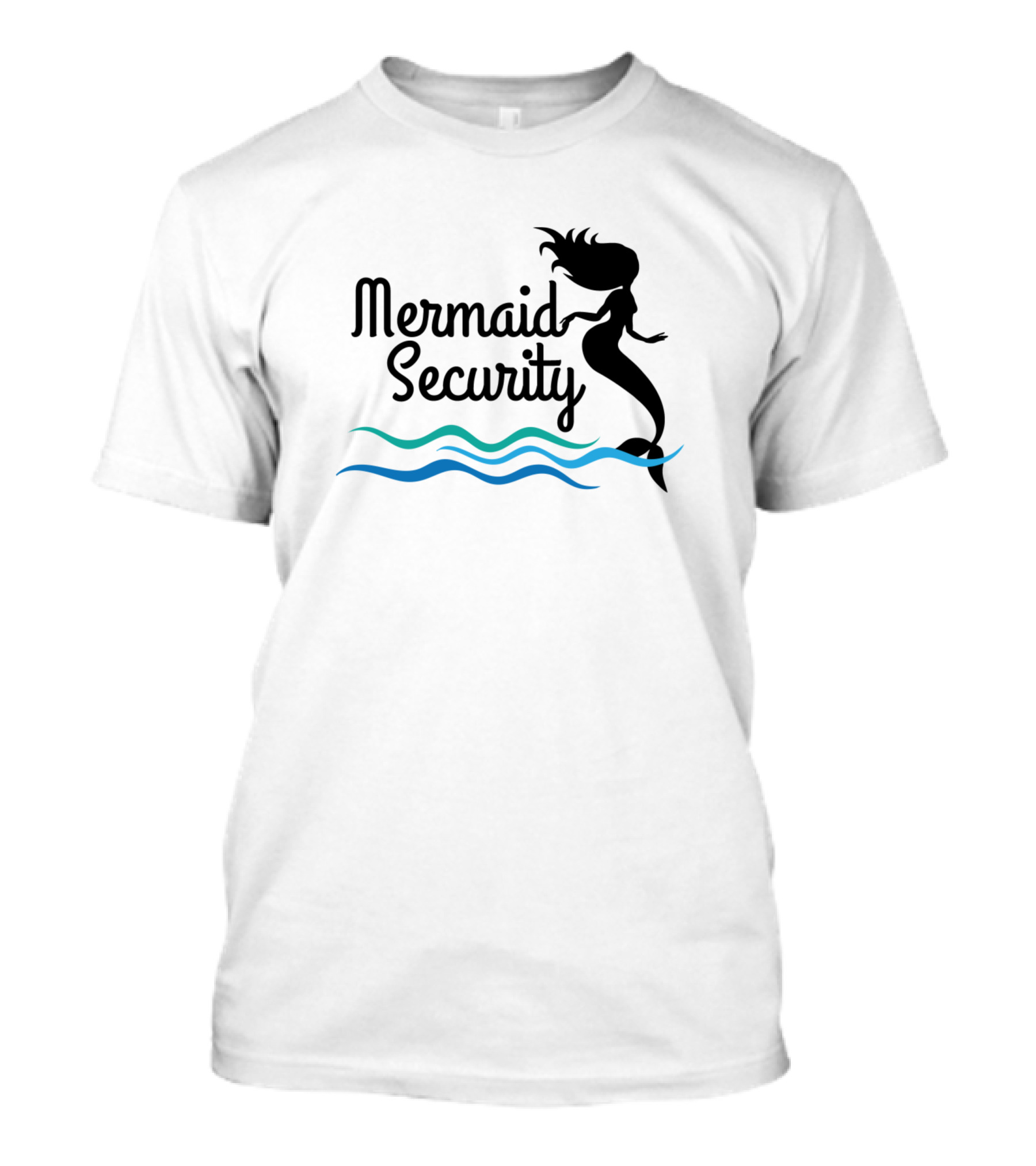 Mermaid Security Dad Birthday Swimmer Swimming T-Shirt