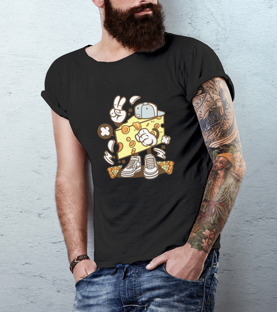 Cheese Pizza Sneakers Animated Characters Comics Pop Culture T-Shirt
