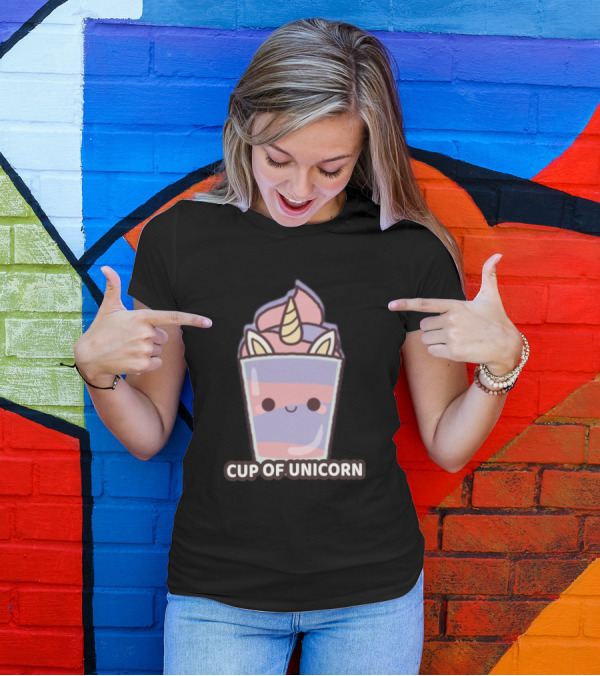 Cup Of Unicorn Whimsical Frothy Delight T-Shirt