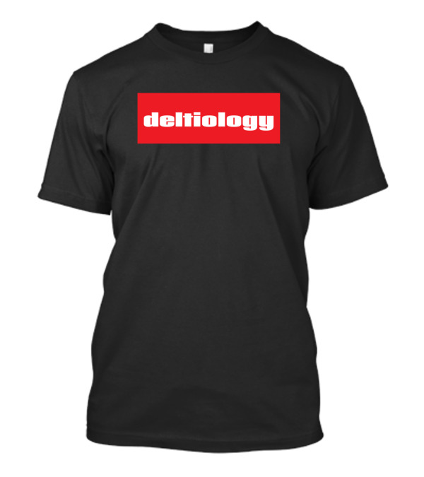Deltiology Collection Of Postcards Bold Red Block Text T-Shirt