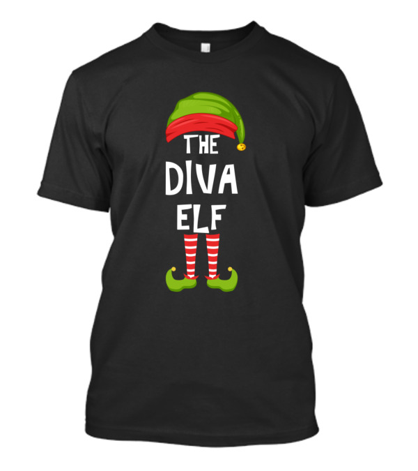 The Diva Elf Festive Matching Family Christmas T-Shirt