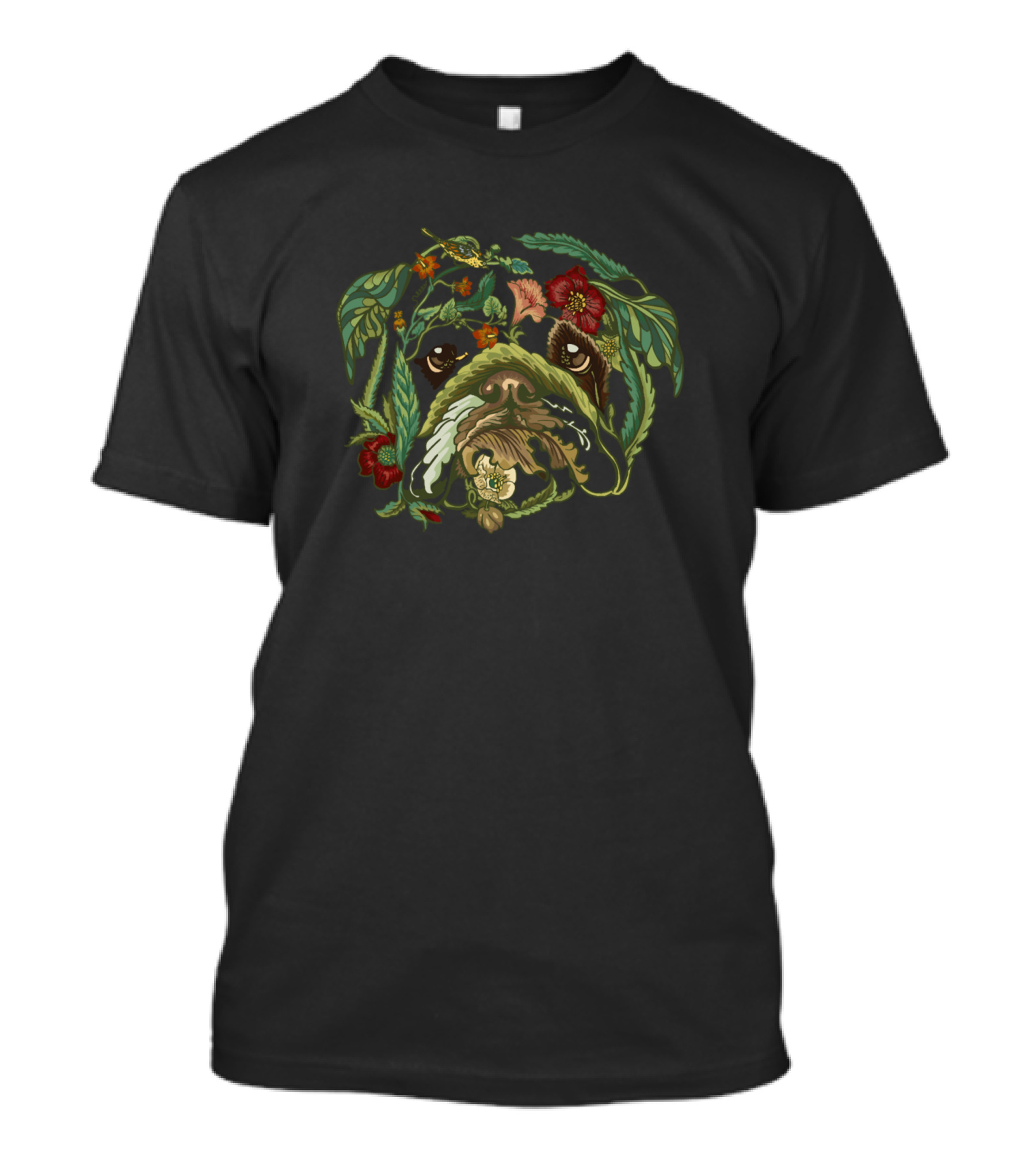 Dog Botanical Floral English Bulldog T-Shirt