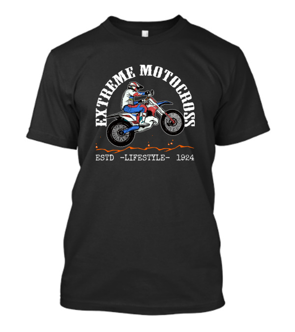 Extreme Motocross Estd Lifestyle 1924 Dirt Bikes Awesome Dirt Bike T-Shirt