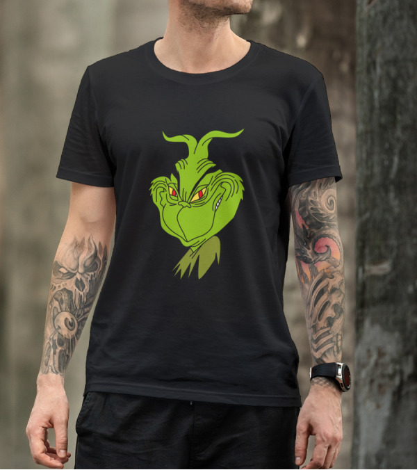 Funny Grinch Face With Mischievous Expression T-Shirt
