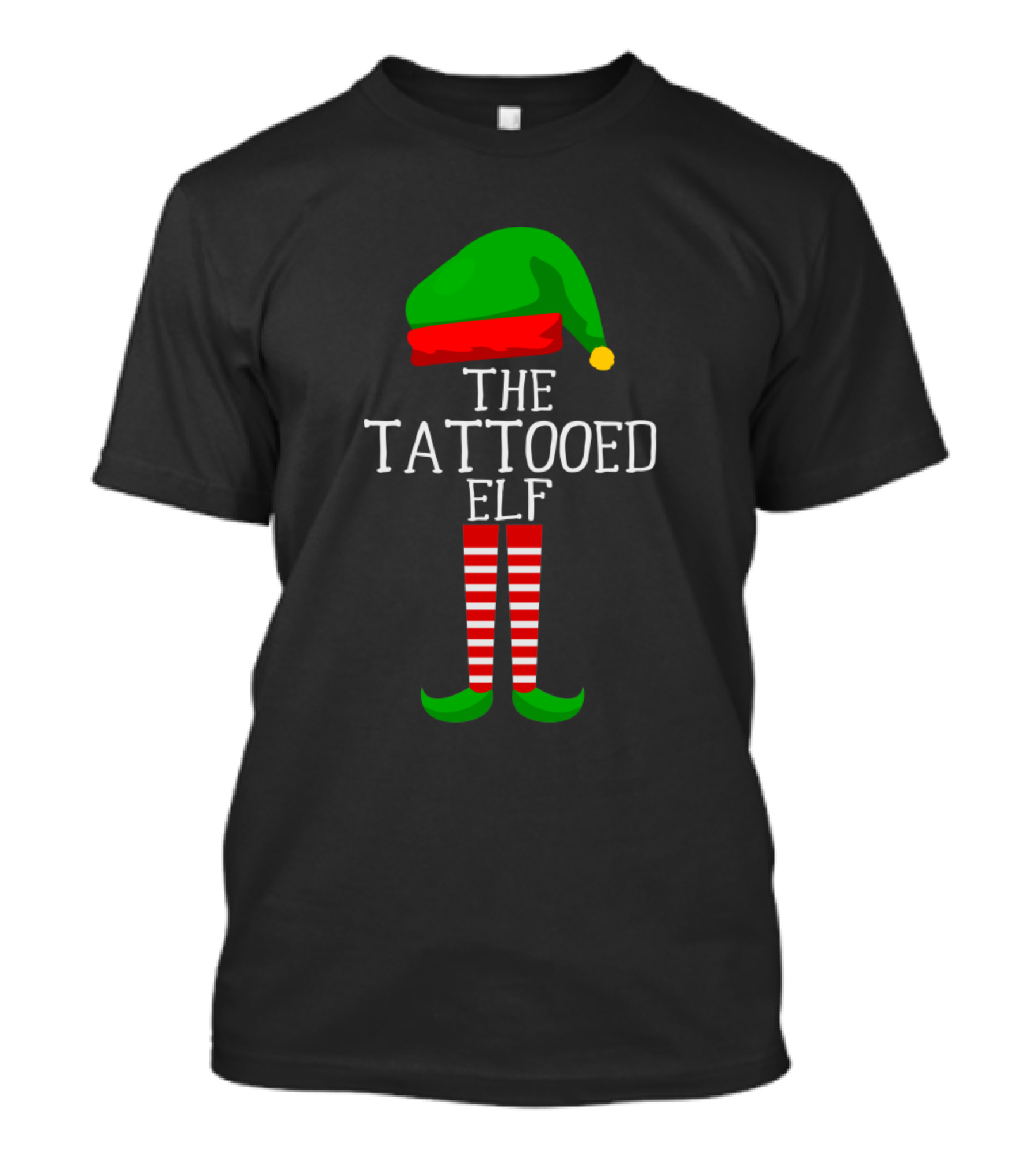The Tattooed Elf Hat And Striped Stockings T-Shirt