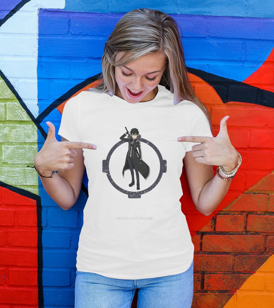 Kirito In Sword Art Online Gaming Circle T-Shirt