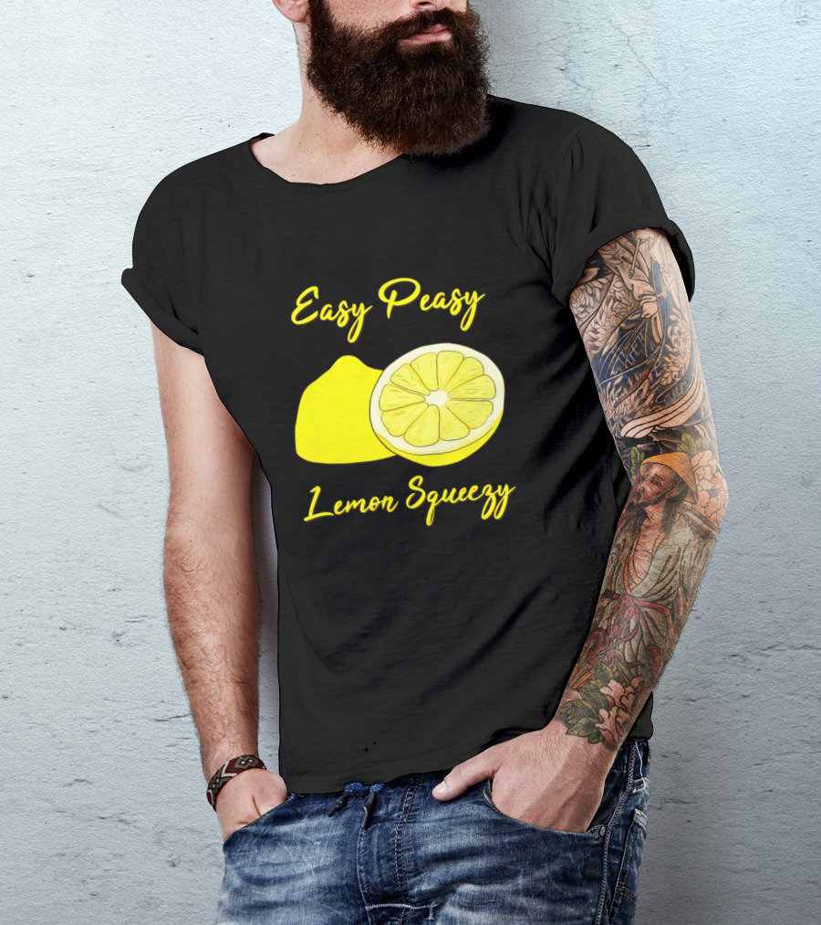 Easy Peasy Lemon Squeezy Lemon Print Lemons T-Shirt