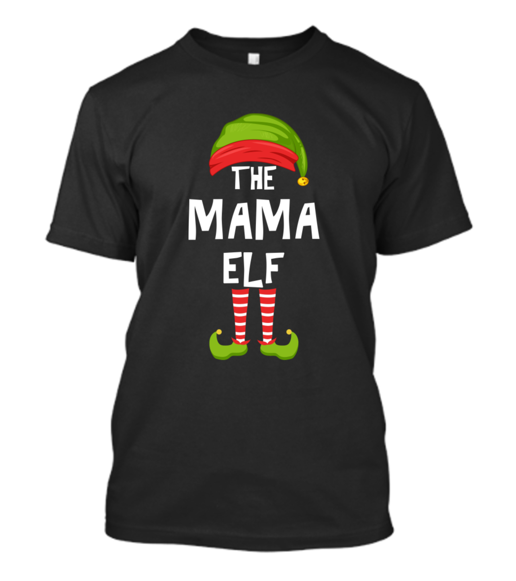 The Mama Elf Matching Family Christmas Party T-Shirt