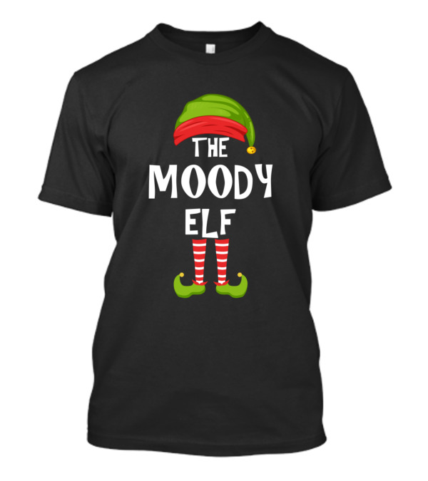 The Moody Elf Christmas Family Party Matching Pajamas T-Shirt