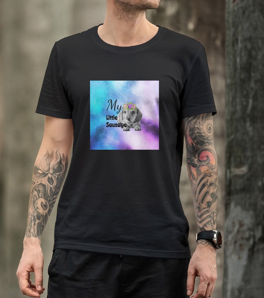 My Little Sausage Dachshund Puppy Watercolor T-Shirt