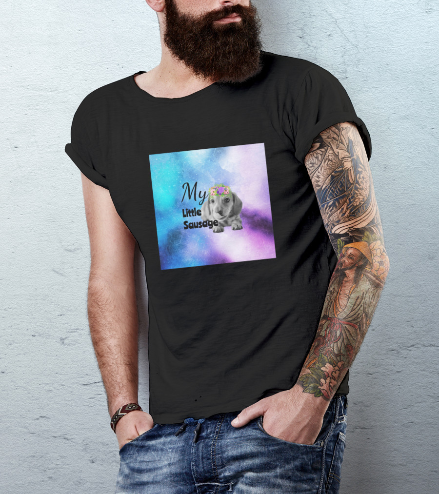 My Little Sausage Dachshund Puppy Watercolor T-Shirt