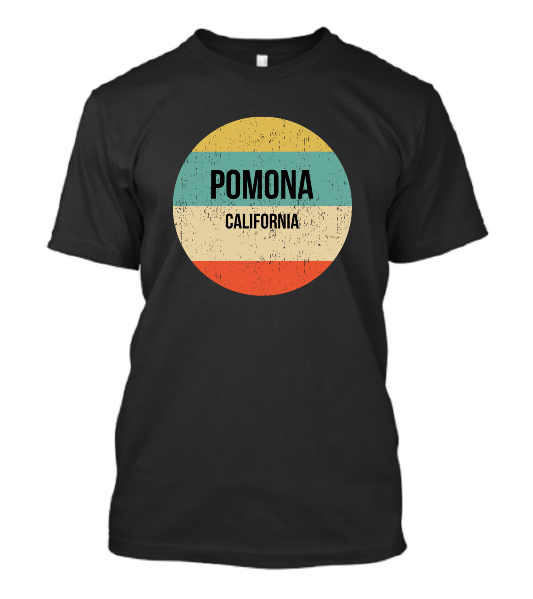 Pomona California Retro Stripes Vintage Look T-Shirt