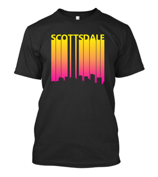 SCOTTSDALE Retro 1980s Skyline Gradient T-Shirt