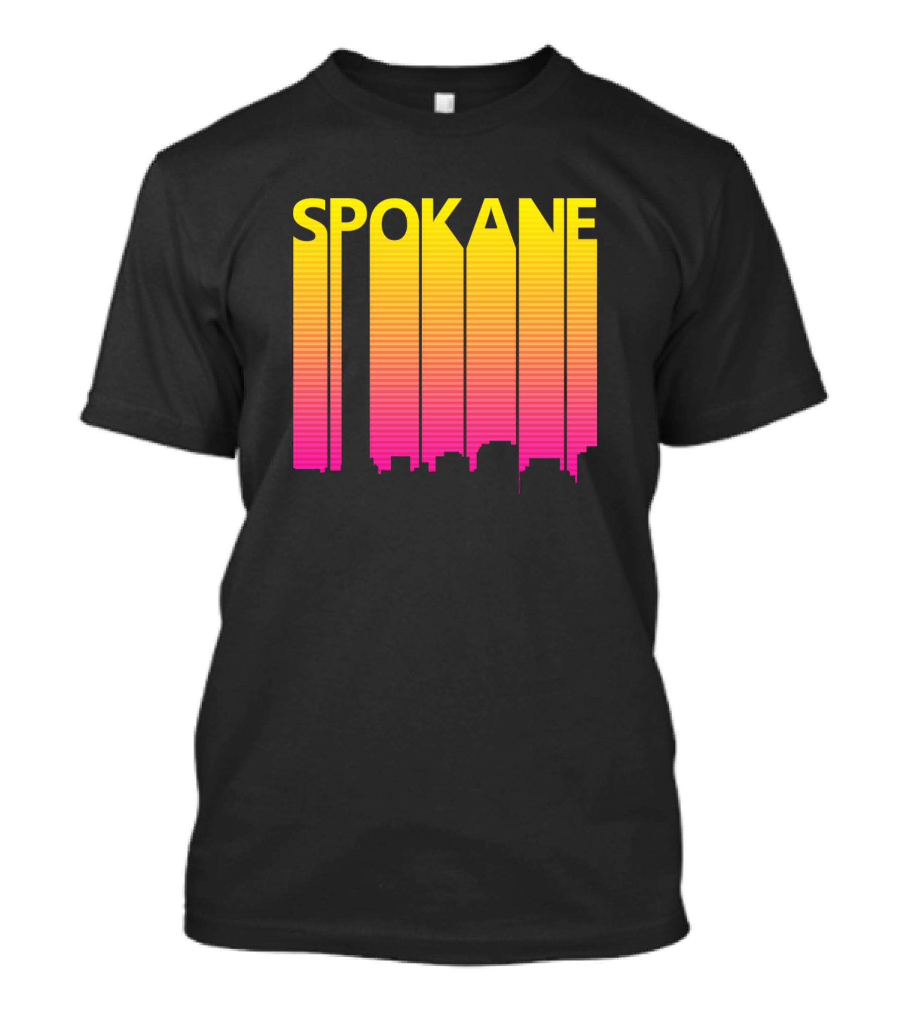 Spokane Retro Skyline 1980S T-Shirt