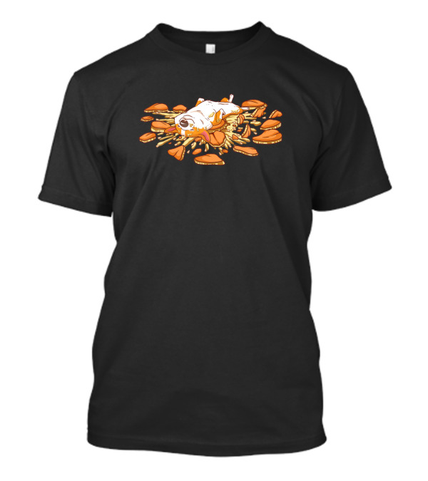 Sleeping Corgi On Pumpkin Candy Pile Halloween Dog Costume T-Shirt