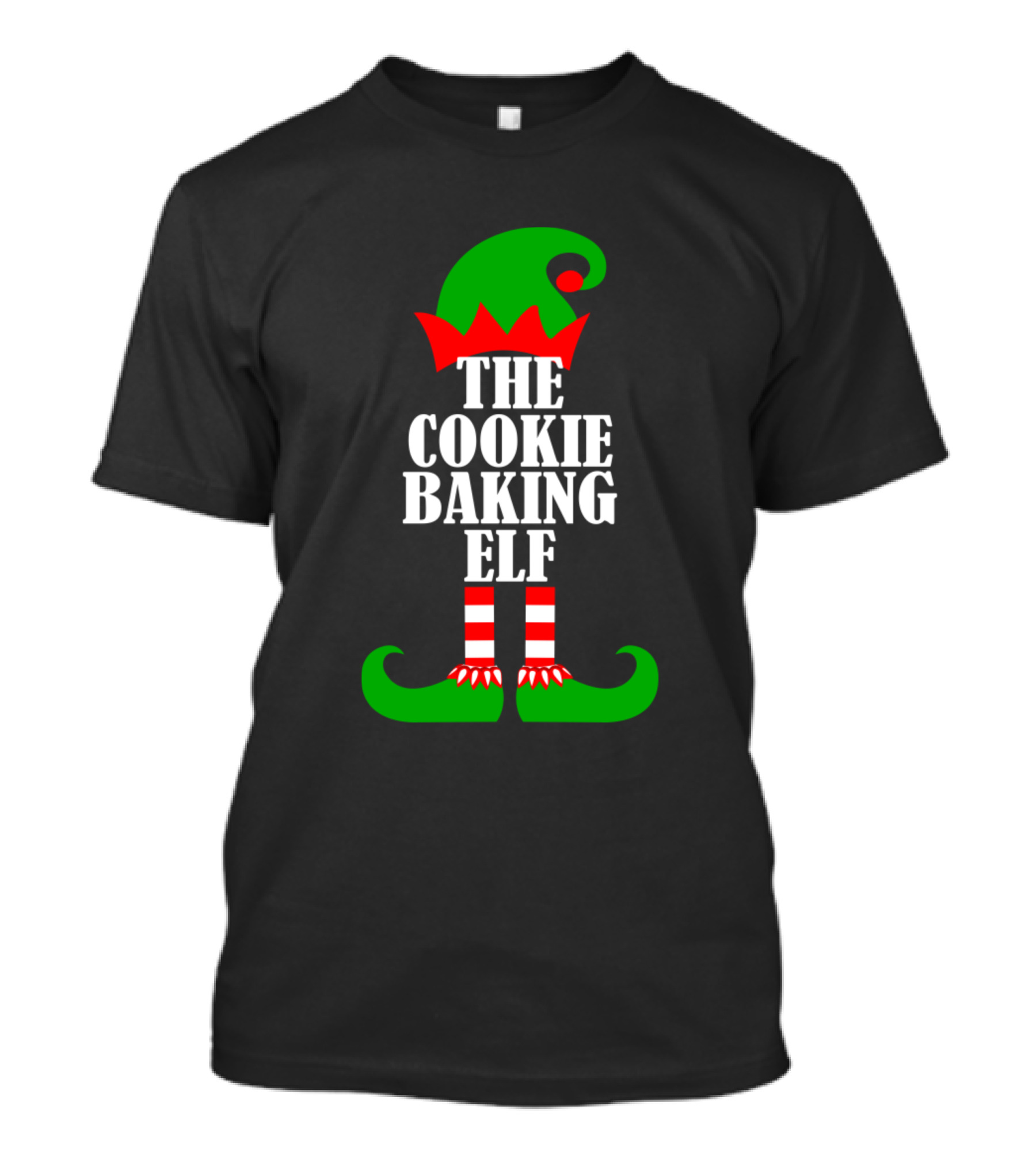 The Cookie Baking Elf Christmas Elf Hat And Shoes T-Shirt
