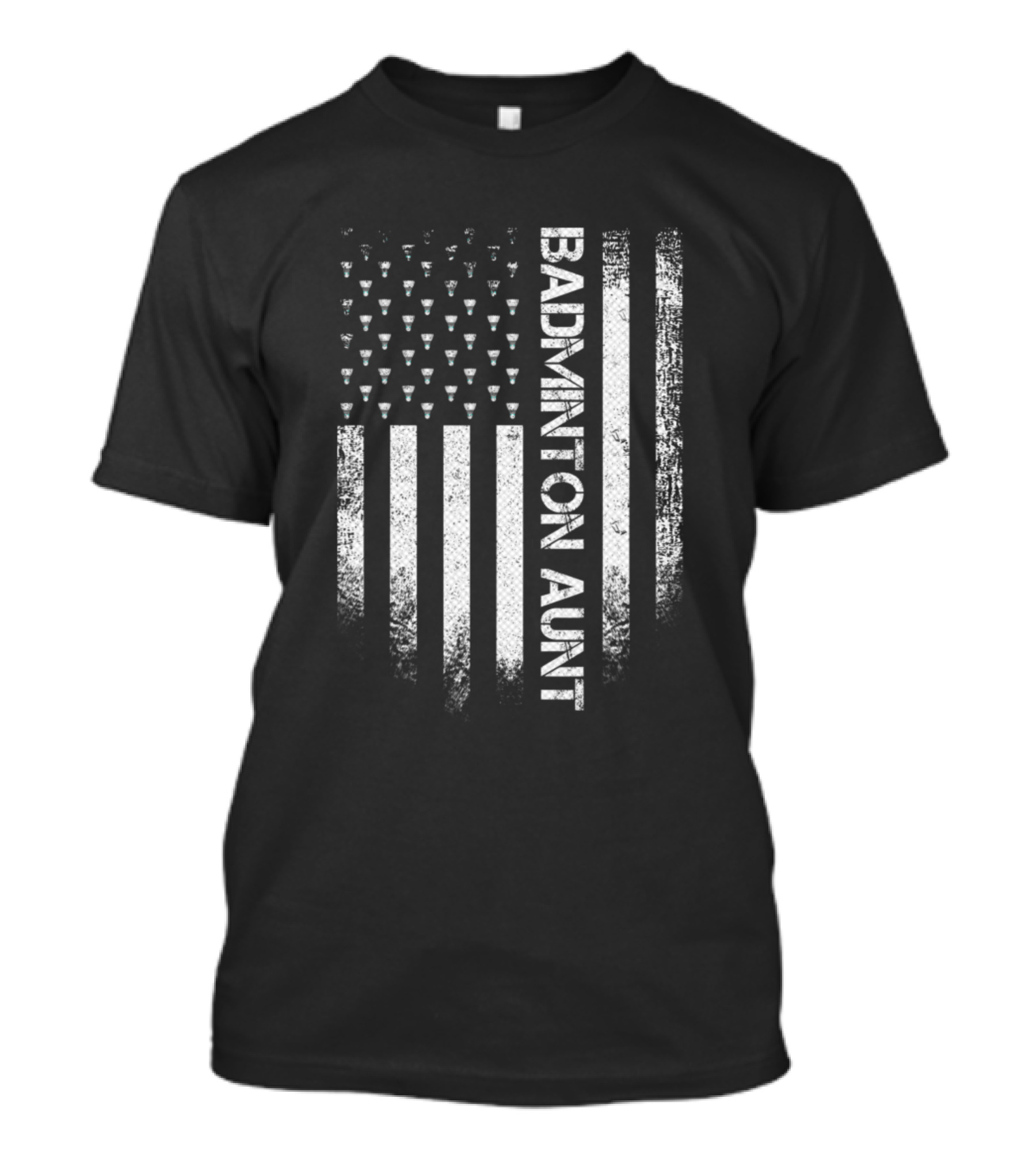 Vintage USA American Flag Badminton Aunt T-Shirt