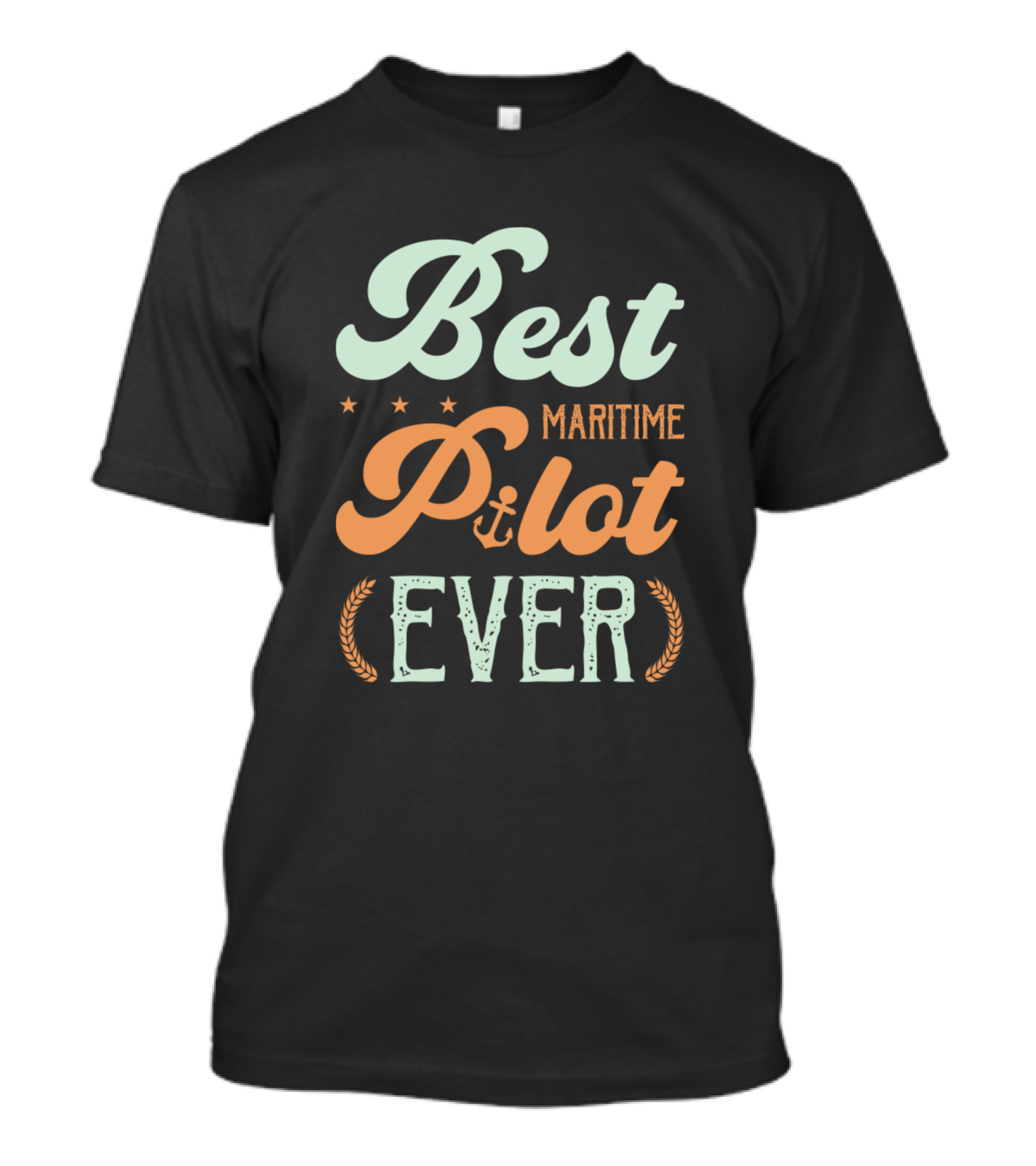 Best Maritime Pilot Ever With Anchor Accent T-Shirt