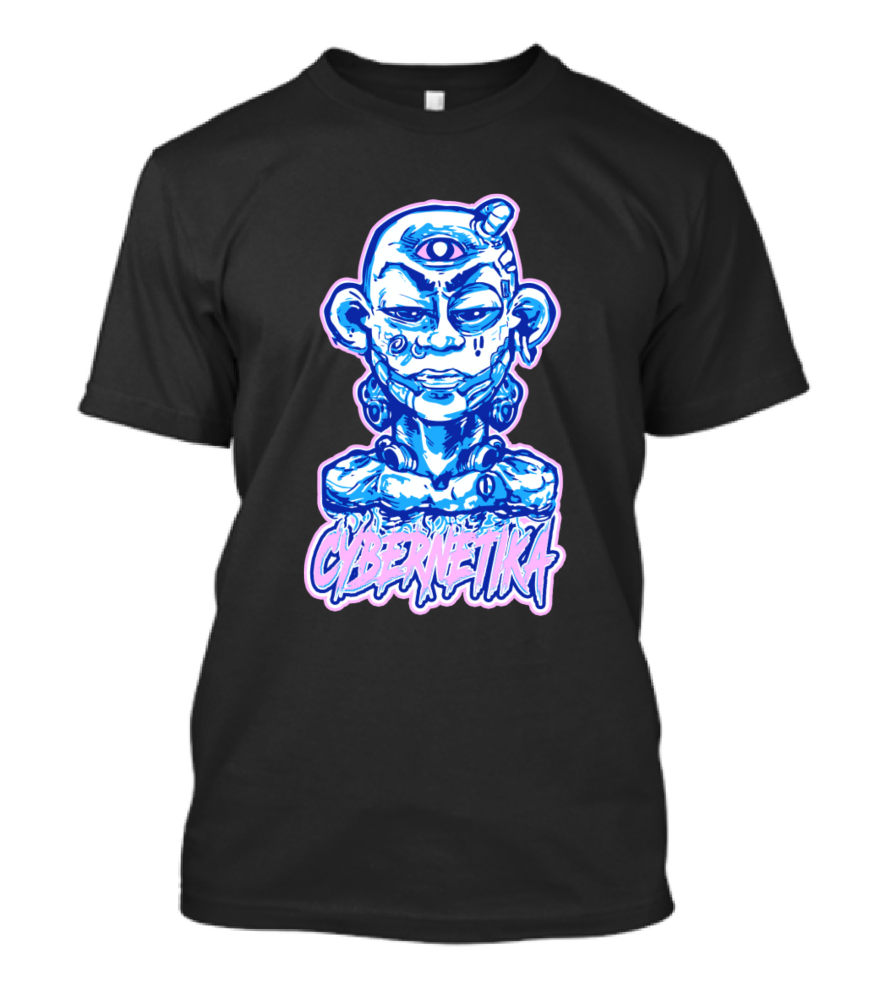 CYBERNETIKA Futuristic One-Eyed Android T-Shirt